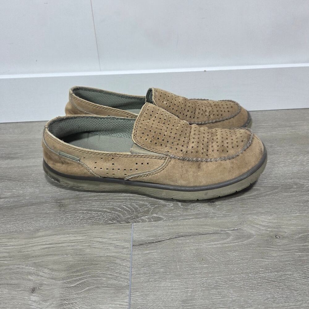 Patagonia Men's Maui Air Perforated Brown Suede Slip-on Loafers Size 11.5